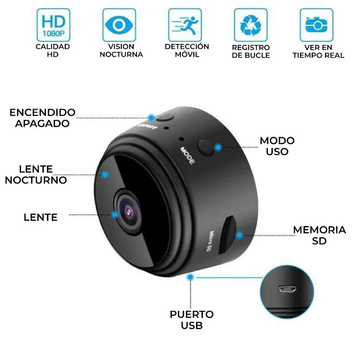 MINI CAMARA DE SEGURIDAD ESPIA WIFI